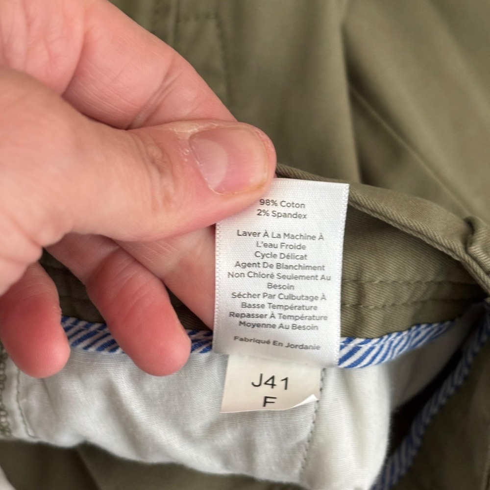 Talbots Pants 8 Khaki Green Relaxed Chino Stretch Trousers Cotton Loose Academia - Picture 10 of 11
